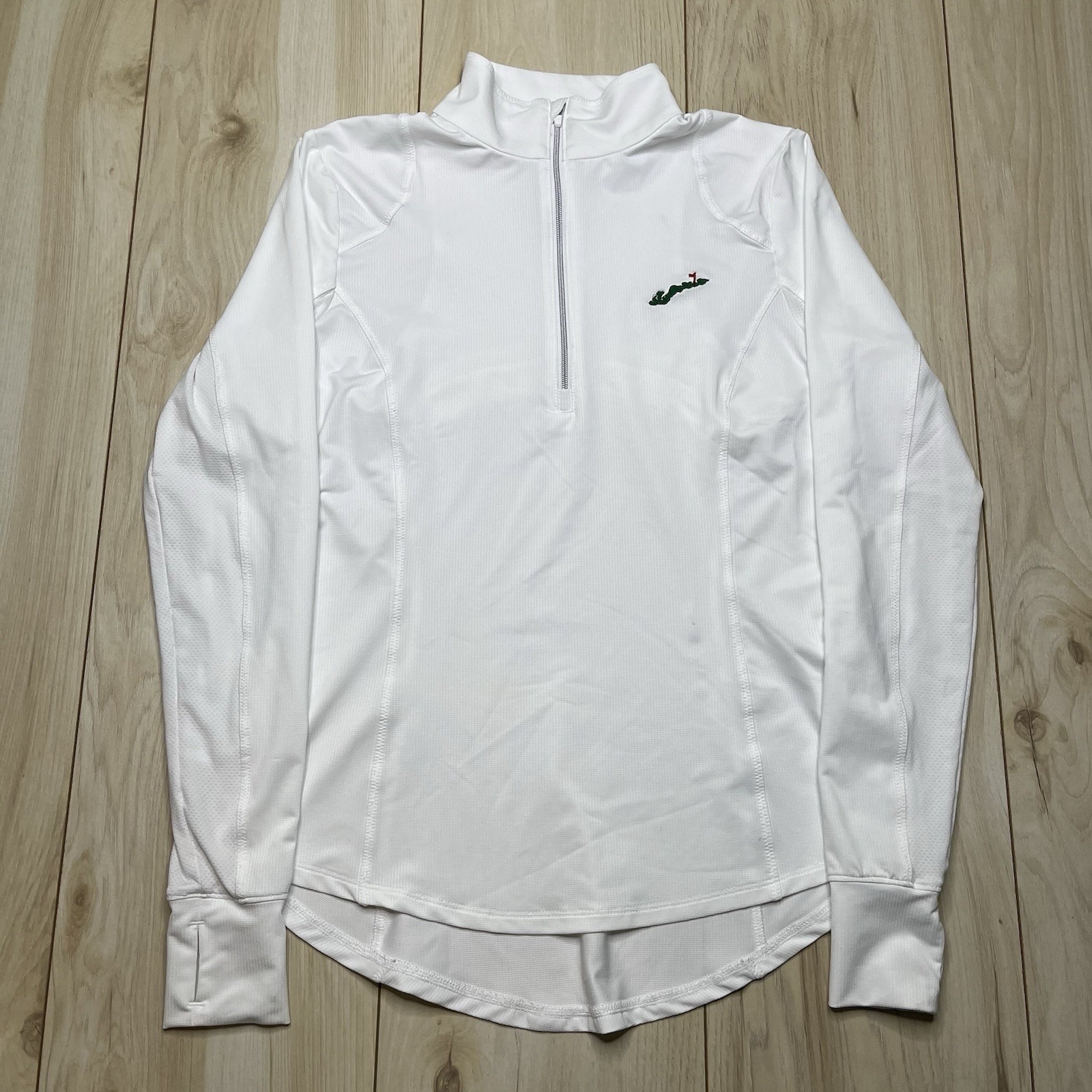 Zero Restriction Fishers Island Club 1/4 Zip Sweater Women Xs Vented White